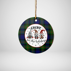 Clan Gunn Modern  Tartan Tartan Crest Gnome Round Ceramic Ornament FW41 Gunn Modern Tartan Tartan Christmas   
