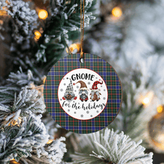 Clan Ogilvie Hunting Modern Tartan Tartan Crest Gnome Round Ceramic Ornament PA31 Ogilvie Hunting Modern Tartan Tartan Christmas   