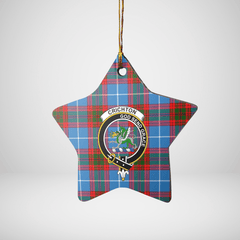Clan Crichton District Tartan Crest Star Ceramic Ornament ZU20 Crichton District Tartan Tartan Christmas   