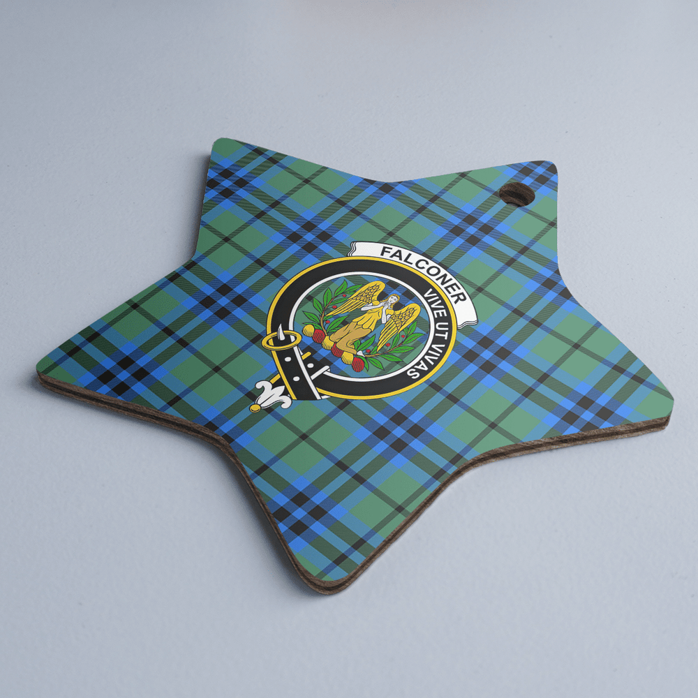Clan Falconer Tartan Crest Star Ceramic Ornament XP38 Falconer Tartan Tartan Christmas   