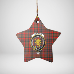 Clan Cumming Hunting Weathered Tartan Crest Star Ceramic Ornament DO87 Cumming Hunting Weathered Tartan Tartan Christmas   
