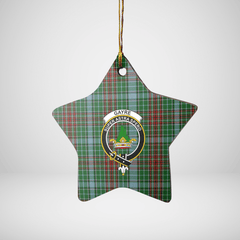 Clan Gayre Tartan Crest Star Ceramic Ornament WP13 Gayre Tartan Tartan Christmas   