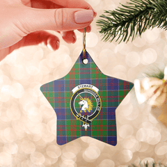 Clan Stewart of Appin Hunting Modern Tartan Crest Star Ceramic Ornament YG78 Stewart of Appin Hunting Modern Tartan Tartan Christmas   