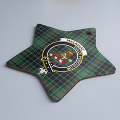 Clan MacAulay Hunting Ancient Tartan Crest Star Ceramic Ornament PA30 MacAulay Hunting Ancient Tartan Tartan Christmas   