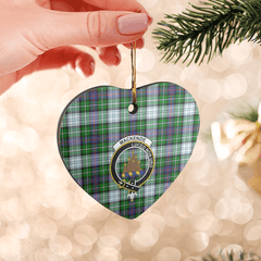 Clan MacKenzie Dress Modern Tartan Crest Heart Ceramic Ornament LD73 MacKenzie Dress Modern Tartan Tartan Christmas   