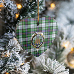 Clan MacKenzie Dress Modern Tartan Crest Heart Ceramic Ornament LD73 MacKenzie Dress Modern Tartan Tartan Christmas   