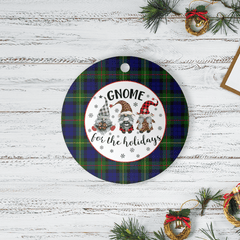 Clan MacEwen Modern Tartan Tartan Crest Gnome Round Ceramic Ornament RH33 MacEwen Modern Tartan Tartan Christmas   