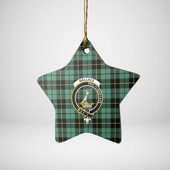 Clan Wallace Hunting Ancient Tartan Crest Star Ceramic Ornament HP65 Wallace Hunting Ancient Tartan Tartan Christmas   