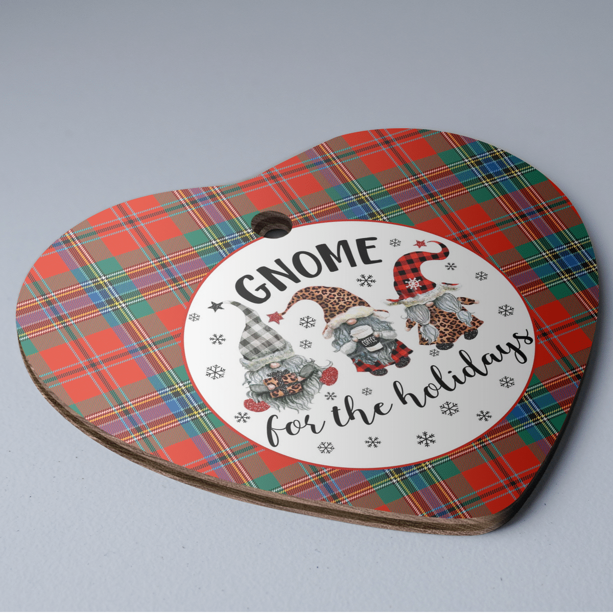 Clan MacLean of Duart Ancient Tartan Tartan Crest Gnome Heart Ceramic Ornament KP38 MacLean of Duart Ancient Tartan Tartan Christmas   