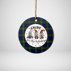 Clan MacEwen Modern Tartan Tartan Crest Gnome Round Ceramic Ornament RH33 MacEwen Modern Tartan Tartan Christmas   