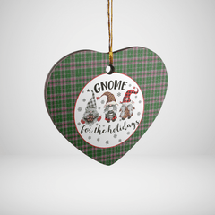 Clan Gray Hunting Tartan Tartan Crest Gnome Heart Ceramic Ornament FD96 Gray Hunting Tartan Tartan Christmas   