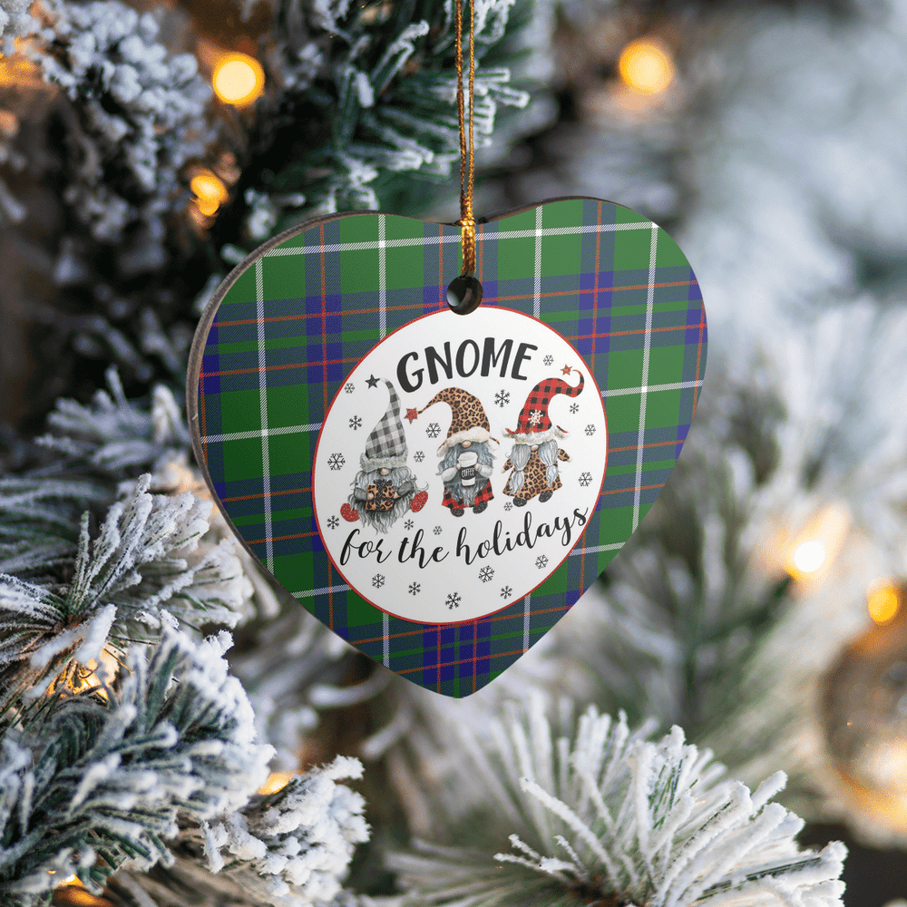 Clan MacIntyre Hunting Modern Tartan Tartan Crest Gnome Heart Ceramic Ornament EW73 MacIntyre Hunting Modern Tartan Tartan Christmas   