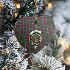 Clan Crosbie Tartan Crest Heart Ceramic Ornament KH65 Crosbie Tartan Tartan Christmas   