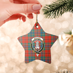 Clan MacLean of Duart Ancient Tartan Crest Star Ceramic Ornament TC11 MacLean of Duart Ancient Tartan Tartan Christmas   