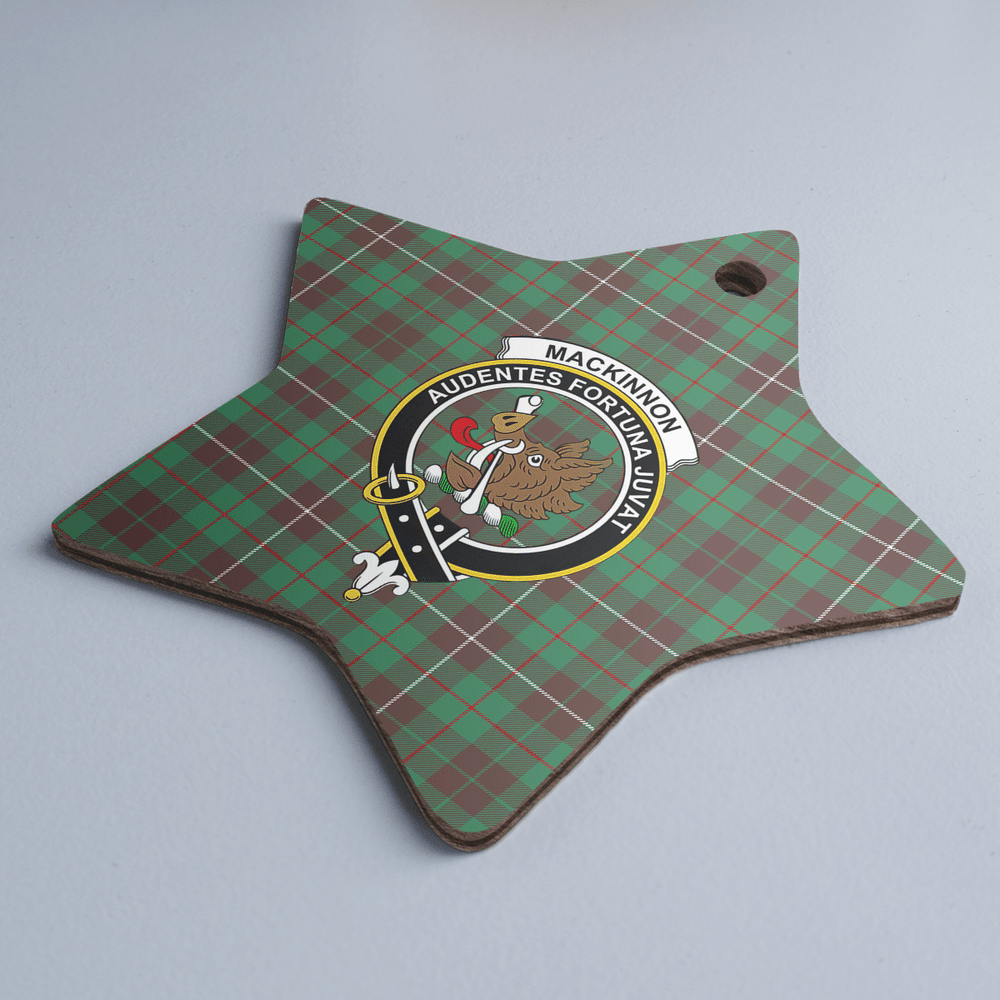 Clan MacKinnon Hunting Ancient Tartan Crest Star Ceramic Ornament AV21 MacKinnon Hunting Ancient Tartan Tartan Christmas   