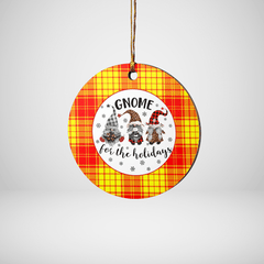 Clan MacMillan Tartan Tartan Crest Gnome Round Ceramic Ornament IE59 MacMillan Tartan Tartan Christmas   