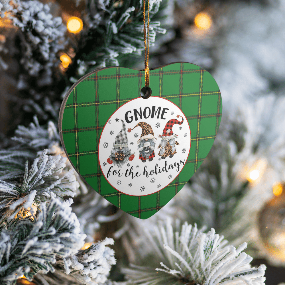 Clan Don (Tribe-of-Mar) Tartan Tartan Crest Gnome Heart Ceramic Ornament NG76 Don (Tribe-of-Mar) Tartan Tartan Christmas   