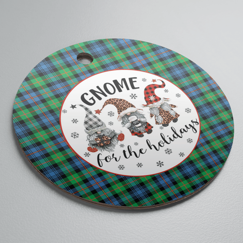 Clan Murray of Atholl Ancient Tartan Tartan Crest Gnome Round Ceramic Ornament PM16 Murray of Atholl Ancient Tartan Tartan Christmas   