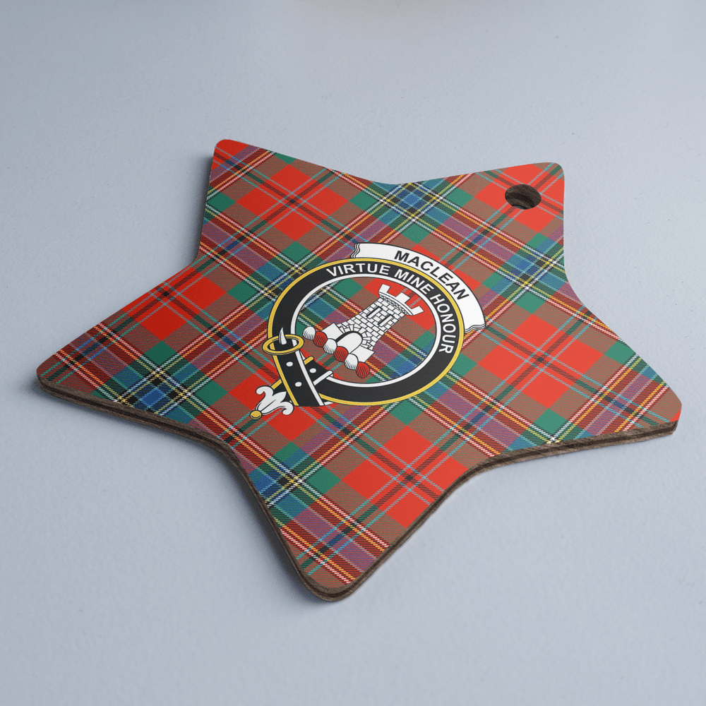 Clan MacLean of Duart Ancient Tartan Crest Star Ceramic Ornament TC11 MacLean of Duart Ancient Tartan Tartan Christmas   