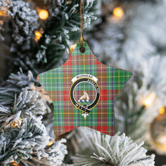 Clan Muirhead Tartan Crest Star Ceramic Ornament BM73 Muirhead Tartan Tartan Christmas   