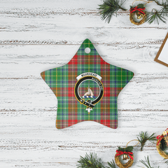Clan Muirhead Tartan Crest Star Ceramic Ornament BM73 Muirhead Tartan Tartan Christmas   