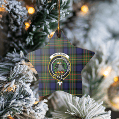 Clan MacLaren Modern Tartan Crest Star Ceramic Ornament NV57 MacLaren Modern Tartan Tartan Christmas   