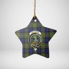 Clan MacLaren Modern Tartan Crest Star Ceramic Ornament NV57 MacLaren Modern Tartan Tartan Christmas   