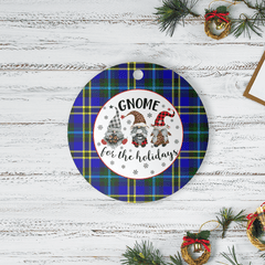 Clan Weir Modern Tartan Tartan Crest Gnome Round Ceramic Ornament NN74 Weir Modern Tartan Tartan Christmas   