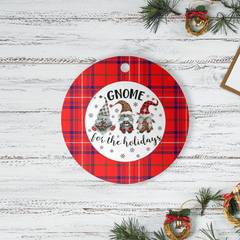 Clan Rose Tartan Tartan Crest Gnome Round Ceramic Ornament RU28 Rose Tartan Tartan Christmas   