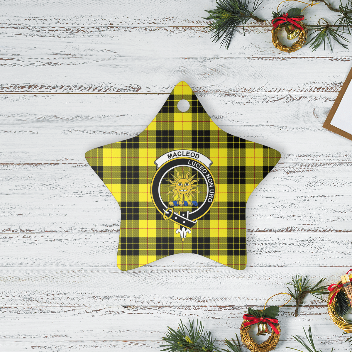 Clan MacLeod of Lewis Modern Tartan Crest Star Ceramic Ornament EK10 MacLeod of Lewis Modern Tartan Tartan Christmas   