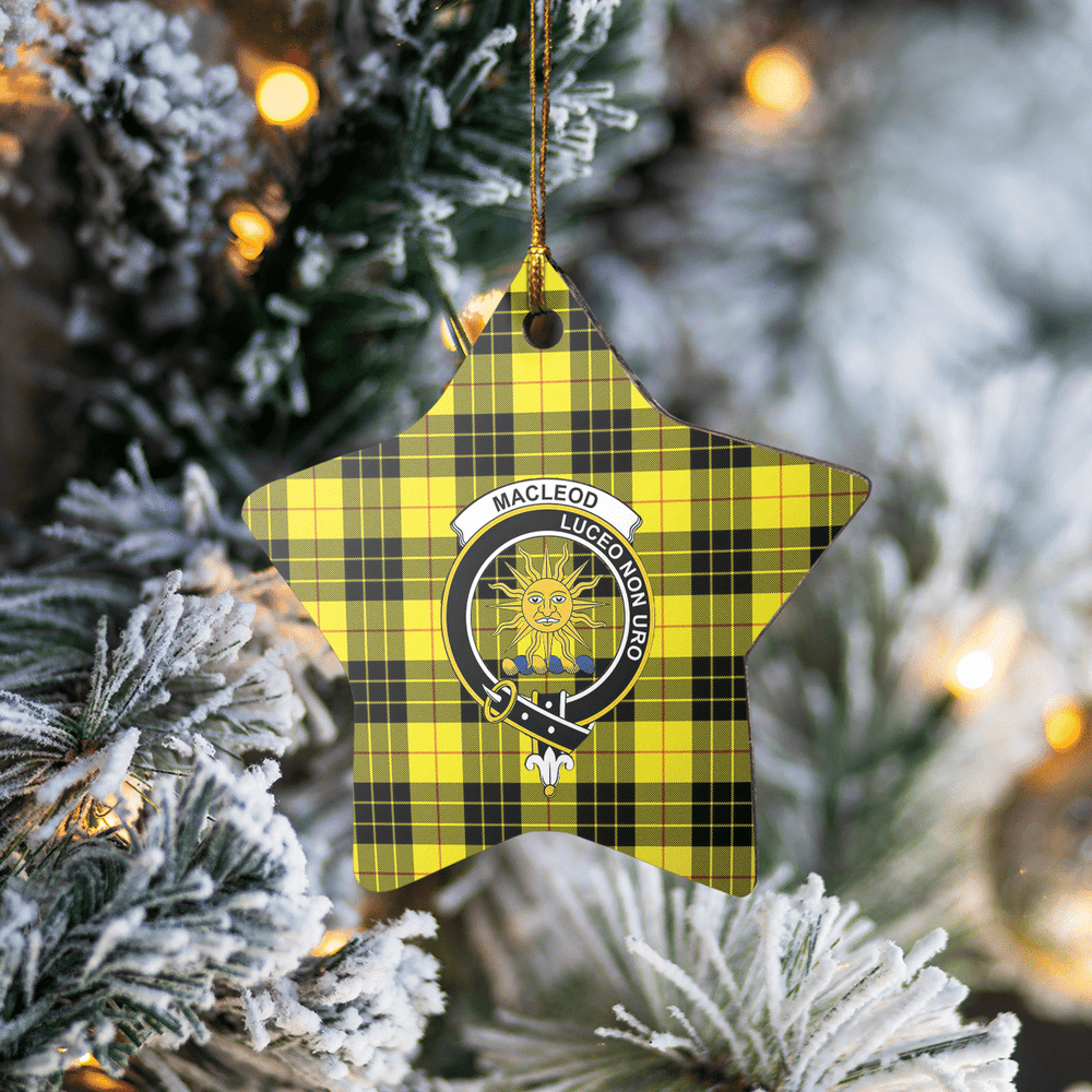 Clan MacLeod of Lewis Modern Tartan Crest Star Ceramic Ornament EK10 MacLeod of Lewis Modern Tartan Tartan Christmas   