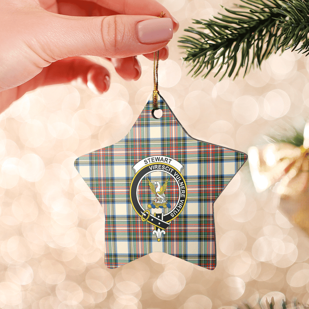 Clan Stewart Dress Ancient Tartan Crest Star Ceramic Ornament RG30 Stewart Dress Ancient Tartan Tartan Christmas   