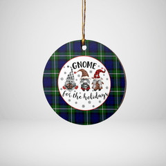 Clan Forbes Modern Tartan Tartan Crest Gnome Round Ceramic Ornament WL43 Forbes Modern Tartan Tartan Christmas   