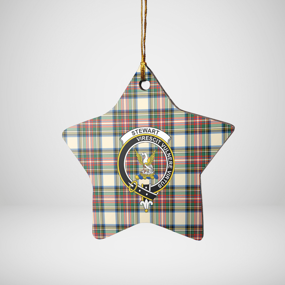 Clan Stewart Dress Ancient Tartan Crest Star Ceramic Ornament RG30 Stewart Dress Ancient Tartan Tartan Christmas   