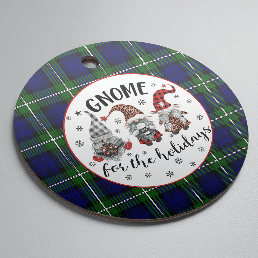 Clan Forbes Modern Tartan Tartan Crest Gnome Round Ceramic Ornament WL43 Forbes Modern Tartan Tartan Christmas   