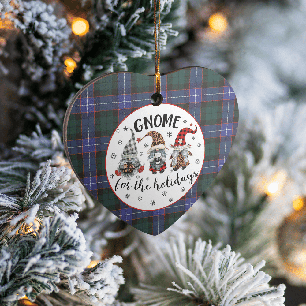 Clan Guthrie Modern Tartan Tartan Crest Gnome Heart Ceramic Ornament UC33 Guthrie Modern Tartan Tartan Christmas   