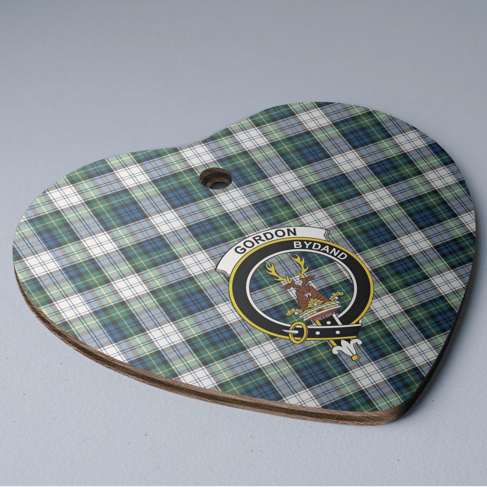 Clan Gordon Dress Ancient Tartan Crest Heart Ceramic Ornament VA52 Gordon Dress Ancient Tartan Tartan Christmas   