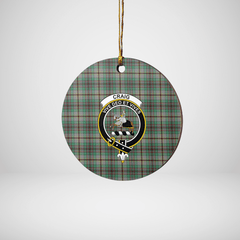 Clan Craig Tartan Crest Round Ceramic Ornament HT69 Craig Tartan Tartan Christmas   