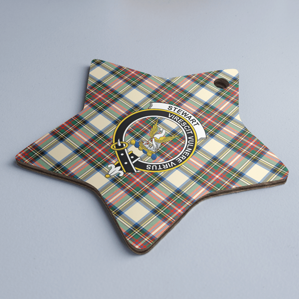 Clan Stewart Dress Ancient Tartan Crest Star Ceramic Ornament RG30 Stewart Dress Ancient Tartan Tartan Christmas   