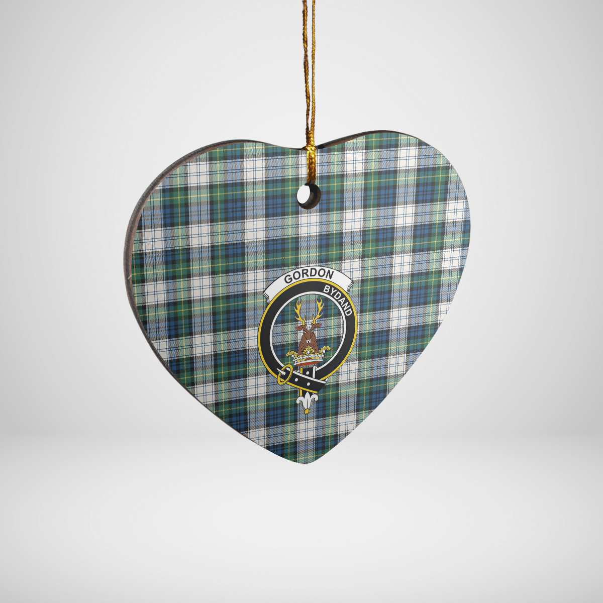 Clan Gordon Dress Ancient Tartan Crest Heart Ceramic Ornament VA52 Gordon Dress Ancient Tartan Tartan Christmas   