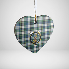 Clan Gordon Dress Ancient Tartan Crest Heart Ceramic Ornament VA52 Gordon Dress Ancient Tartan Tartan Christmas   