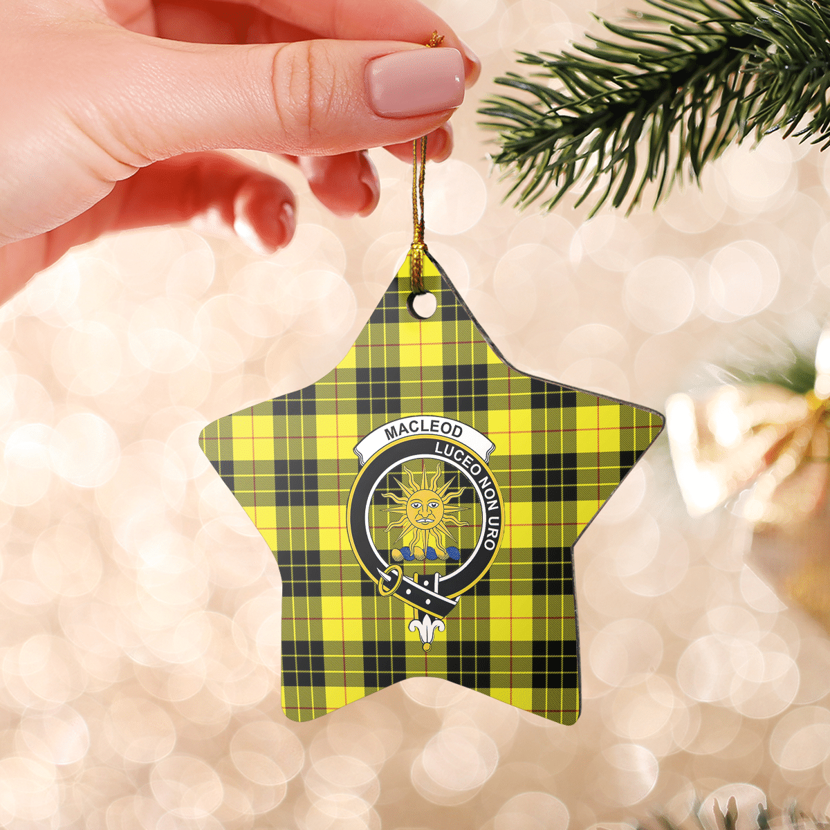 Clan MacLeod of Lewis Modern Tartan Crest Star Ceramic Ornament EK10 MacLeod of Lewis Modern Tartan Tartan Christmas   