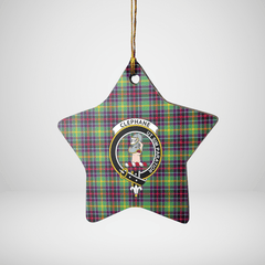 Clan Clephane Tartan Crest Star Ceramic Ornament IT25 Clephane Tartan Tartan Christmas   
