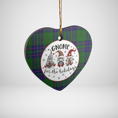 Clan Lockhart Modern Tartan Tartan Crest Gnome Heart Ceramic Ornament TD45 Lockhart Modern Tartan Tartan Christmas   