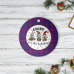 Clan Pride of Glencoe Tartan Tartan Crest Gnome Round Ceramic Ornament LK85 Pride of Glencoe Tartan Tartan Christmas   