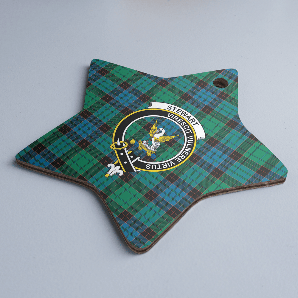 Clan Stewart Old Ancient Tartan Crest Star Ceramic Ornament TM17 Stewart Old Ancient Tartan Tartan Christmas   