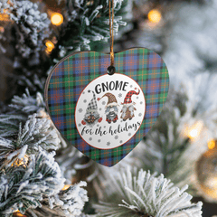 Clan Logan Ancient Tartan Tartan Crest Gnome Heart Ceramic Ornament DO70 Logan Ancient Tartan Tartan Christmas   
