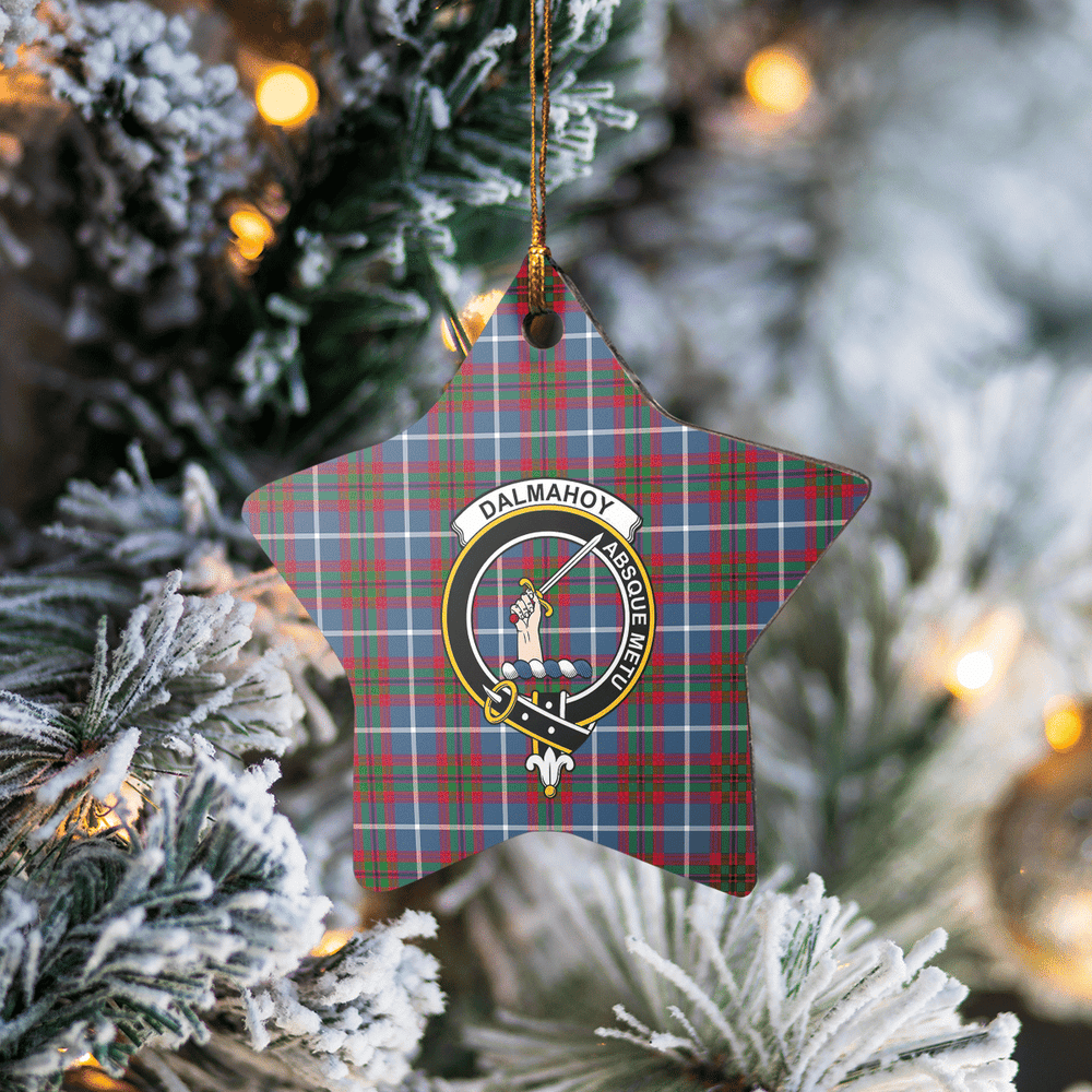 Clan Dalmahoy Tartan Crest Star Ceramic Ornament FT74 Dalmahoy Tartan Tartan Christmas   