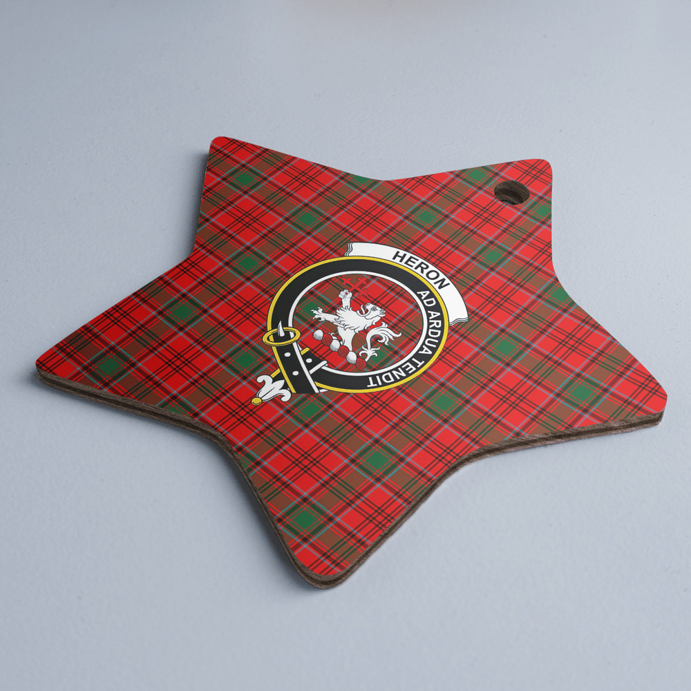 Clan Heron Tartan Crest Star Ceramic Ornament UW70 Heron Tartan Tartan Christmas   