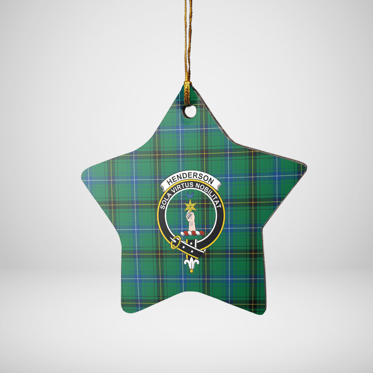 Clan Henderson Ancient Tartan Crest Star Ceramic Ornament AX87 Henderson Ancient Tartan Tartan Christmas   